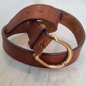 GAP Brown Genuine Italian Leather Belt Size 34